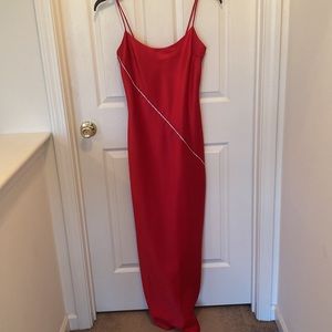 “Ever Beauty” red evening dress; size 6